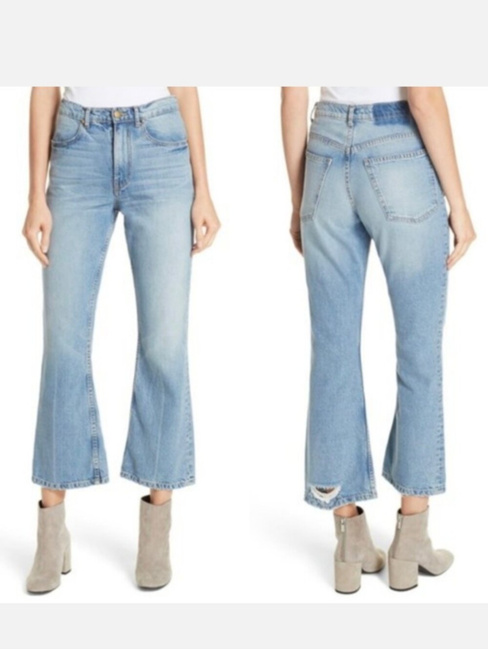 The Great Western Crop High Rise Flare Jean Size 26